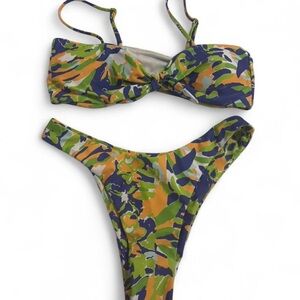 Colorful Patterned Bikini Set